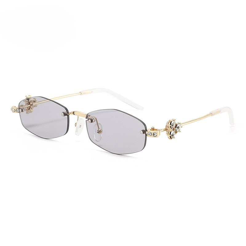 Lenstorm T1557 Luxury Korean Crystal-Embellished Jennie-Style Fashion Sunglasses
