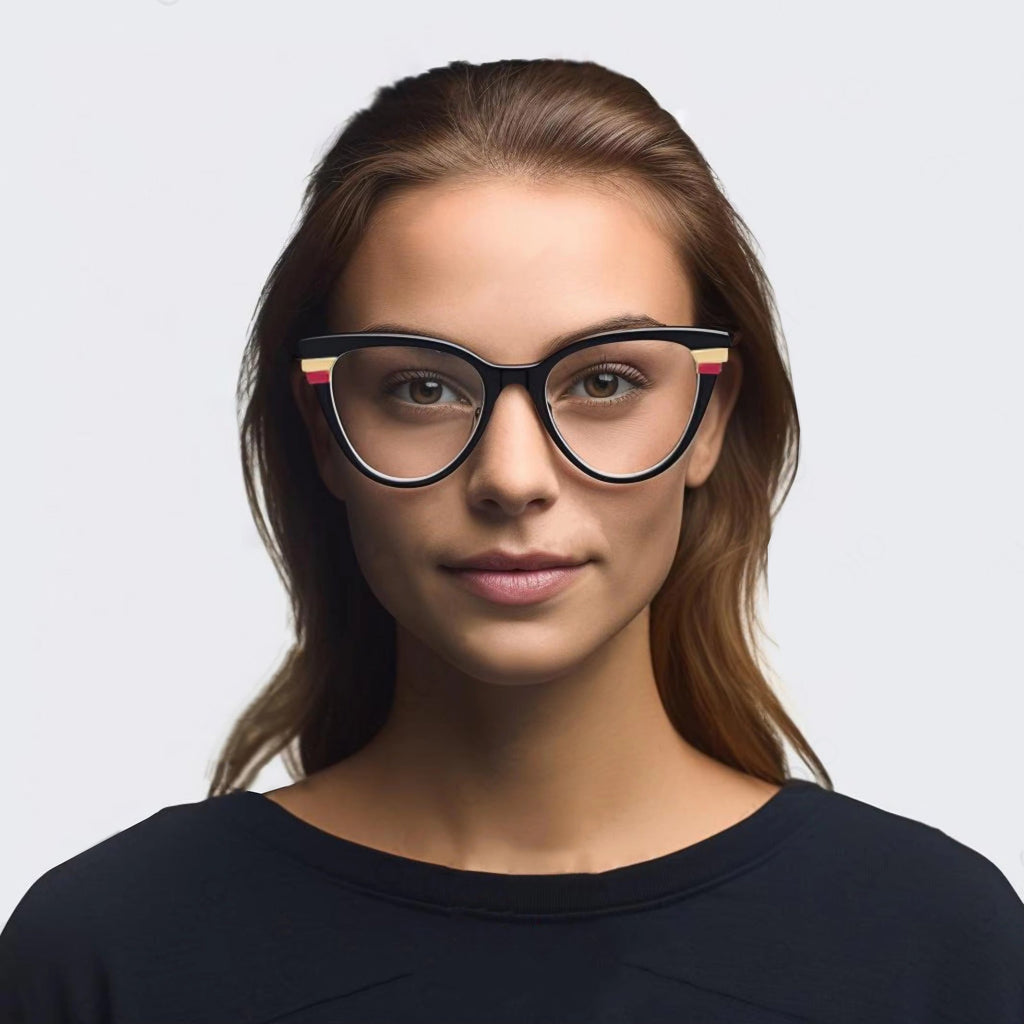 Lenstorm 2113 Crystal Cat Eye Glasses