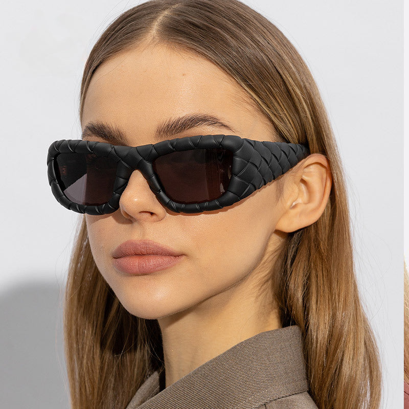 Lenstorm 68268 Unique High-End Woven Frame Sunglasses