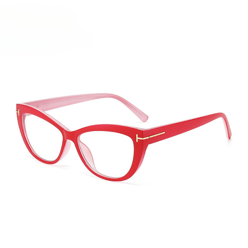 Lenstorm T1238 Blue Light Blocking T-Shaped Cat Eye Glasses