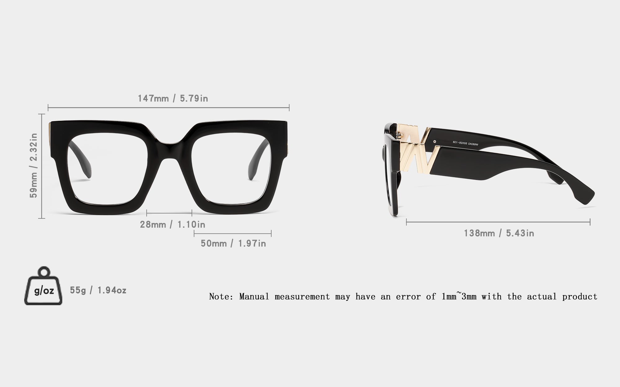 Lenstorm W68242 Square-frame Stylish Sunglasses
