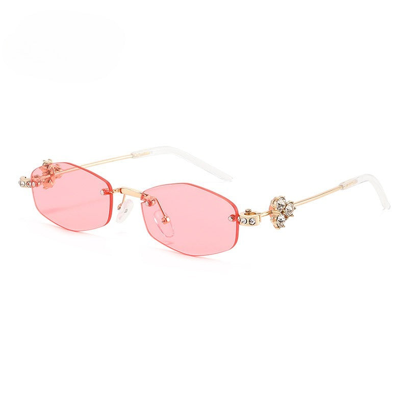 Lenstorm T1557 Luxury Korean Crystal-Embellished Jennie-Style Fashion Sunglasses