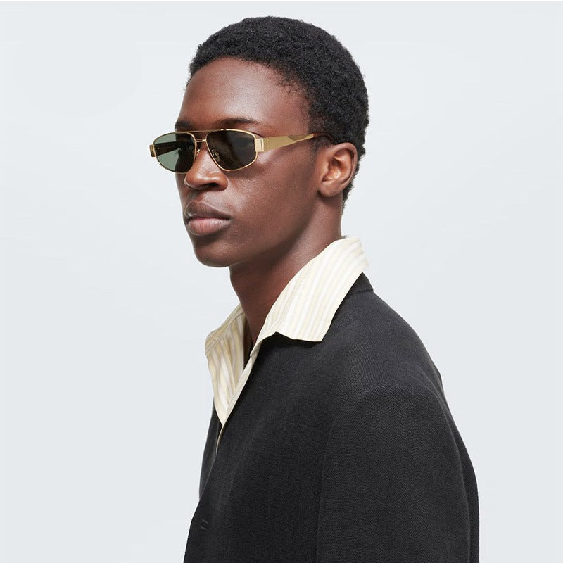 Lenstorm T1187 Metal Double Bridge Driving Sunglasses