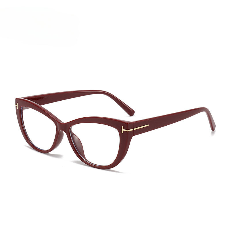 Lenstorm T1238 Blue Light Blocking T-Shaped Cat Eye Glasses