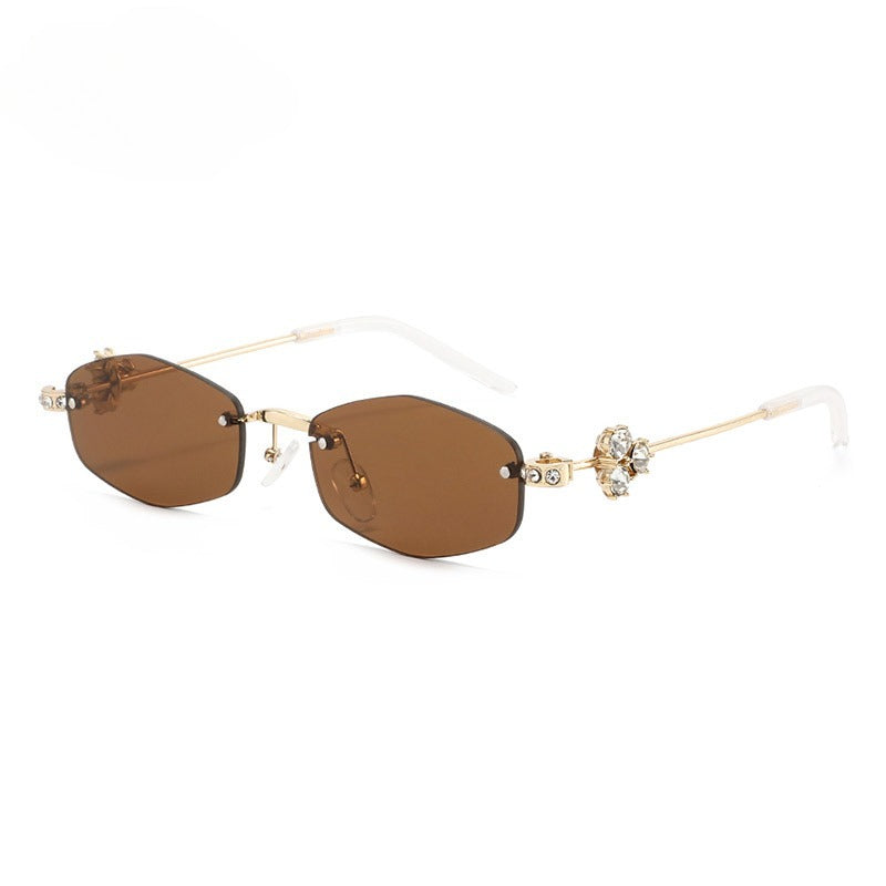 Lenstorm T1557 Luxury Korean Crystal-Embellished Jennie-Style Fashion Sunglasses