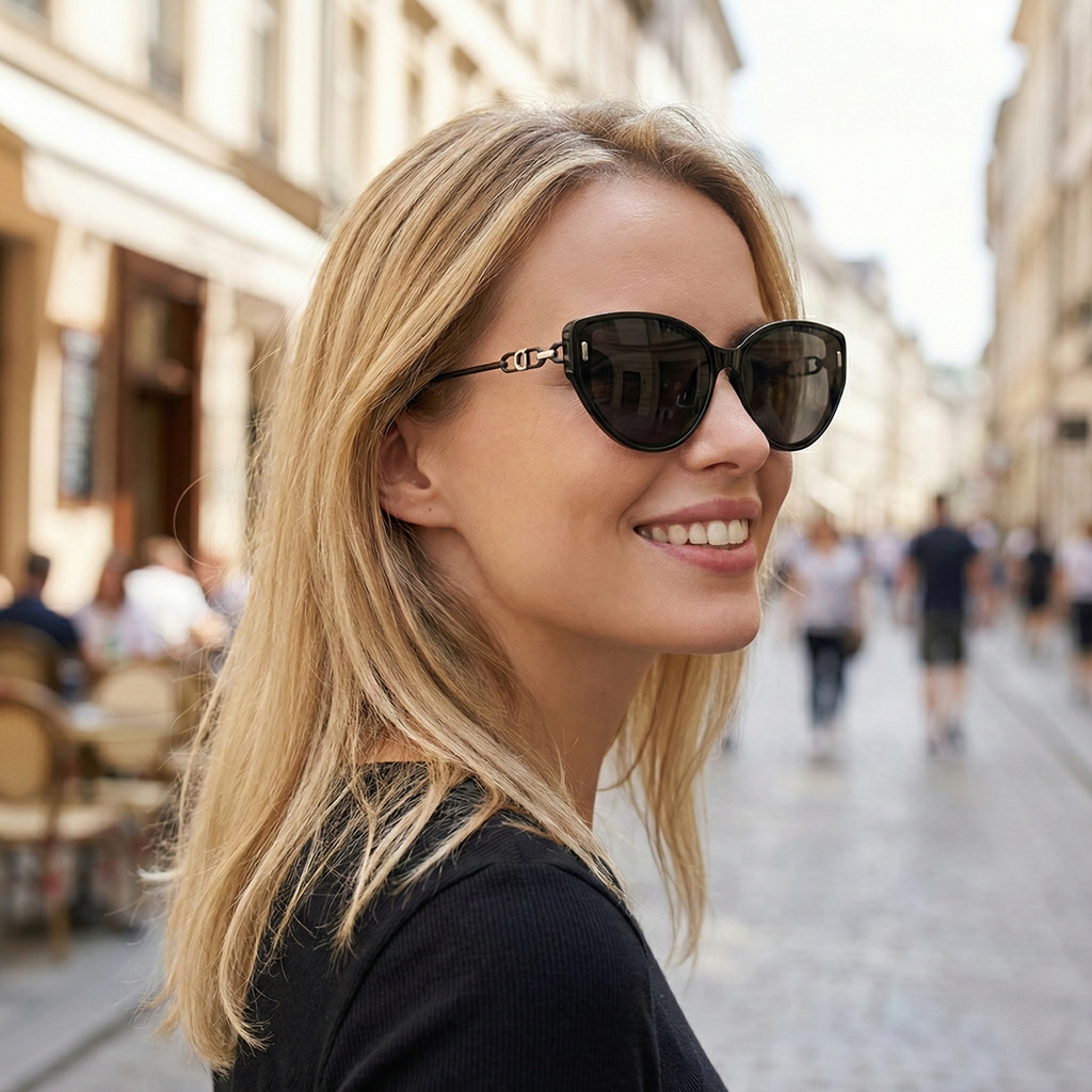 Lenstorm TZ5082 Luxe Chain Sunglasses