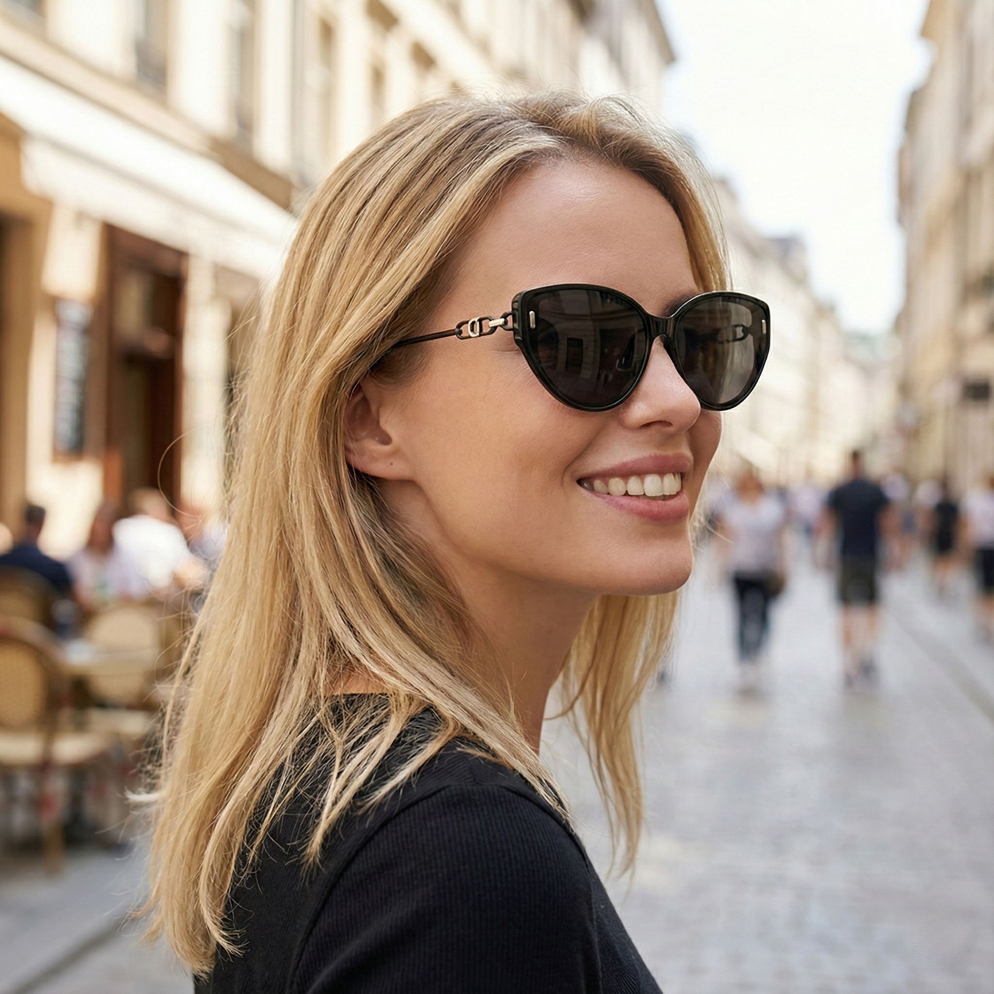 Lenstorm TZ5082 Luxe Chain Sunglasses