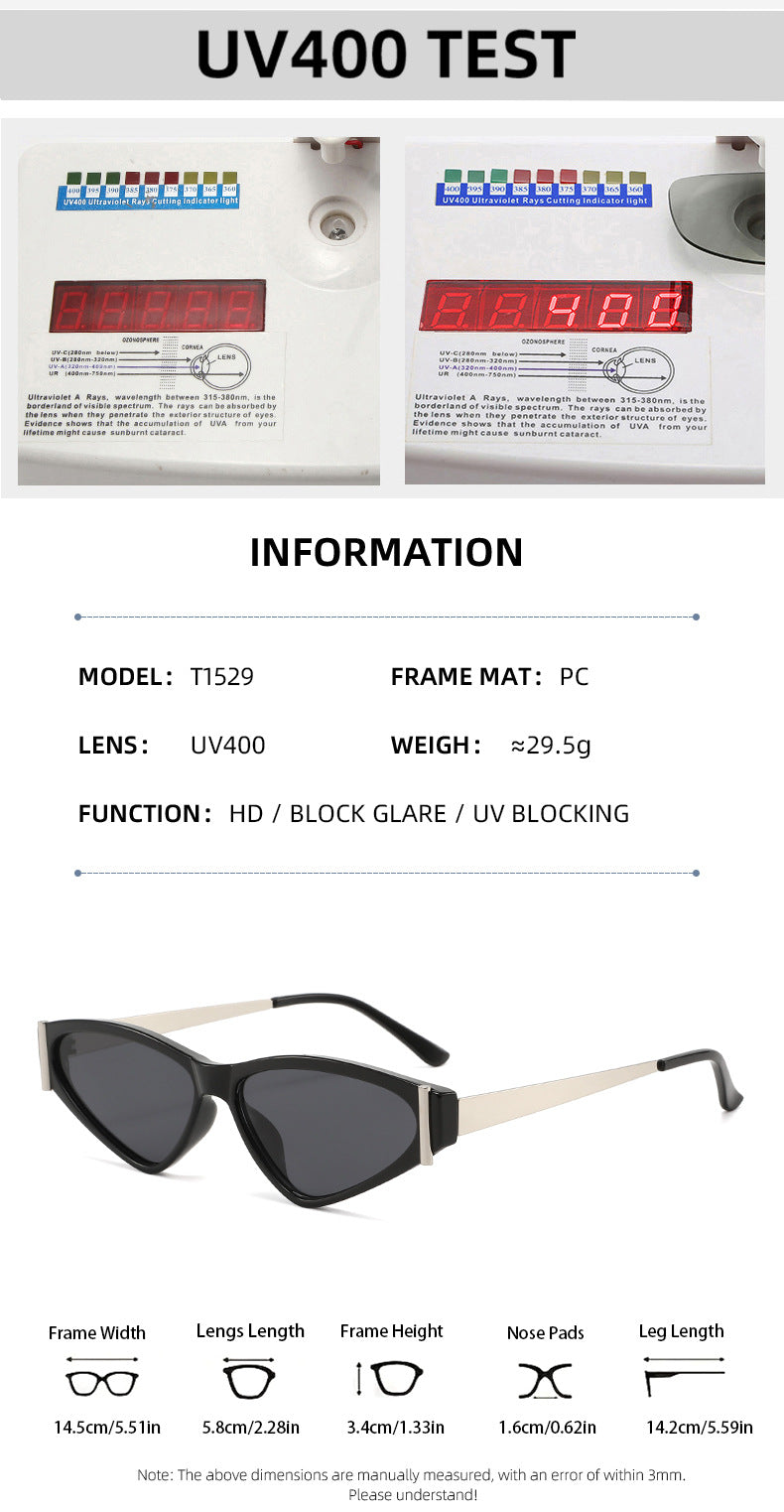 Lenstorm T1502 Cat Eye Unique Retro-Chic Fashion Sunglasses