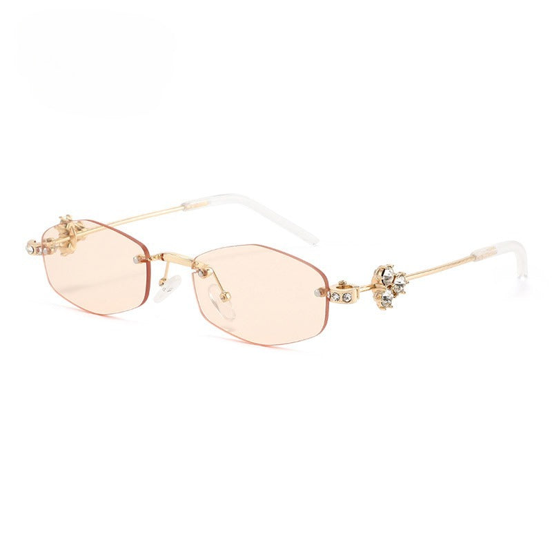 Lenstorm T1557 Luxury Korean Crystal-Embellished Jennie-Style Fashion Sunglasses