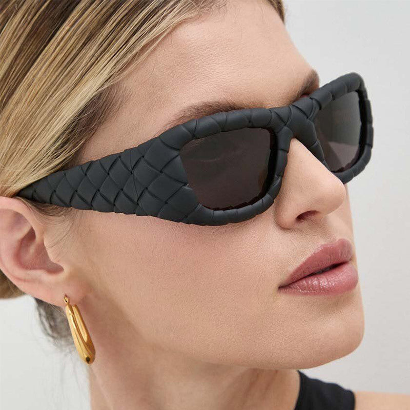 Lenstorm 68268 Unique High-End Woven Frame Sunglasses