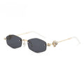Lenstorm T1557 Luxury Korean Crystal-Embellished Jennie-Style Fashion Sunglasses