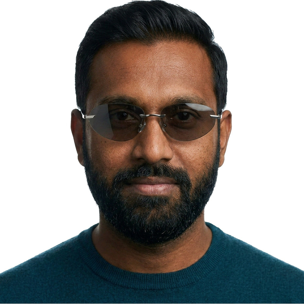 Lenstorm 1092 Futuristic Premium Rimless Sunglasses