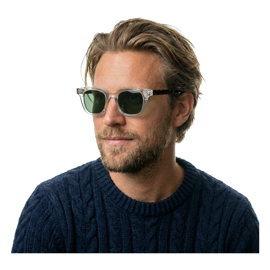 Lenstorm 66524 Matte Acetate Square Unisex Street Style Sunglasses