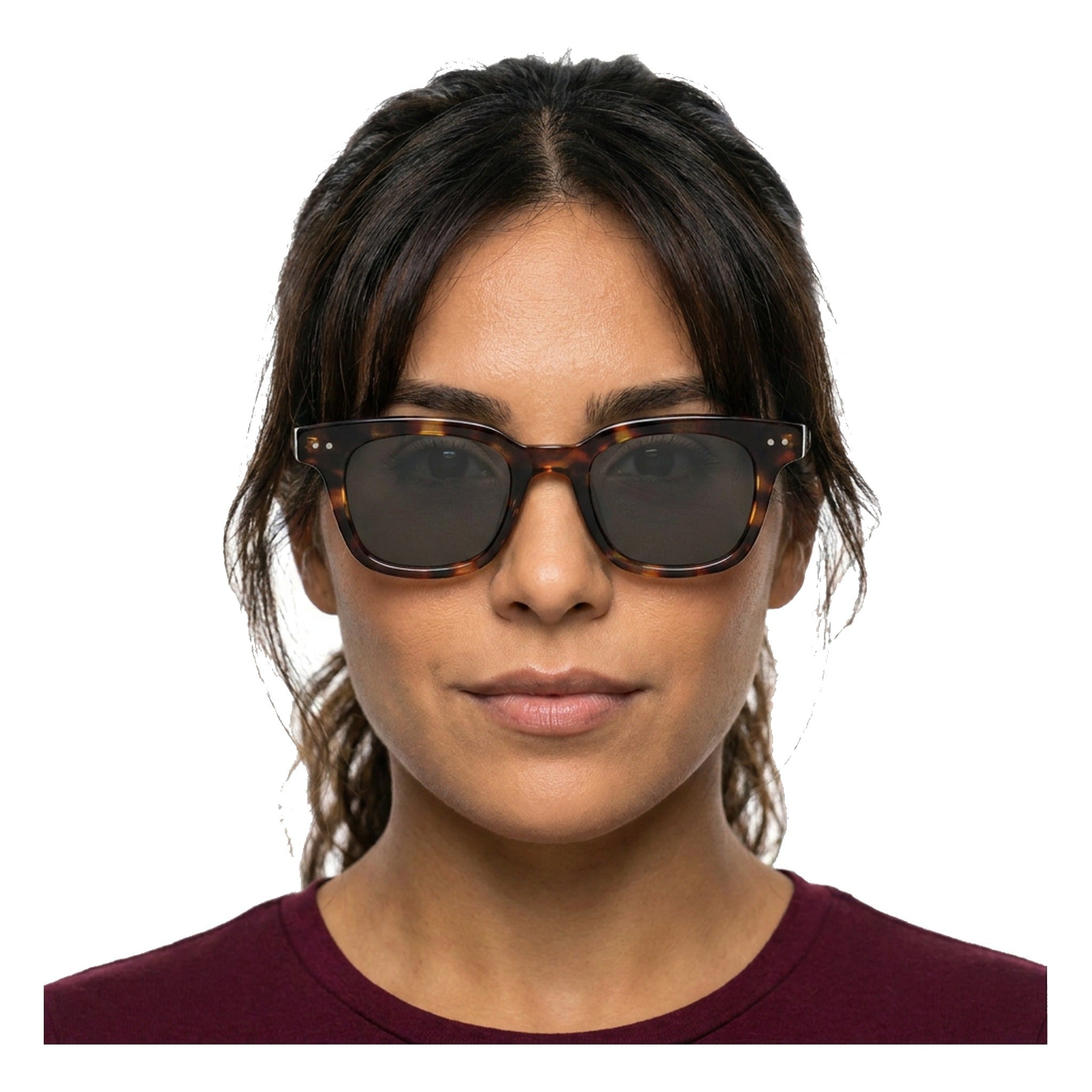 Lenstorm 66524 Matte Acetate Square Unisex Street Style Sunglasses