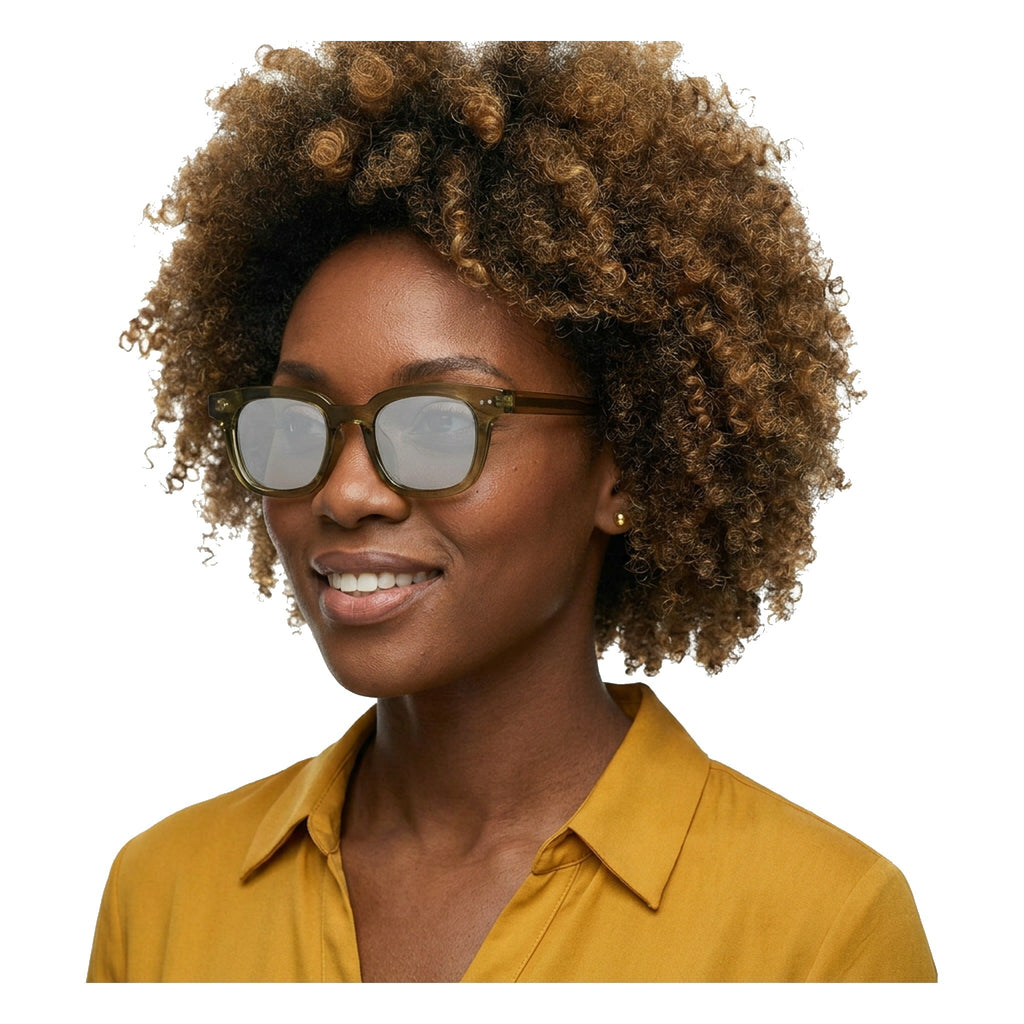 Lenstorm 66524 Matte Acetate Square Unisex Street Style Sunglasses