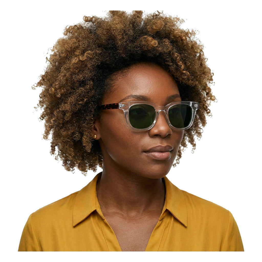 Lenstorm 66524 Matte Acetate Square Unisex Street Style Sunglasses