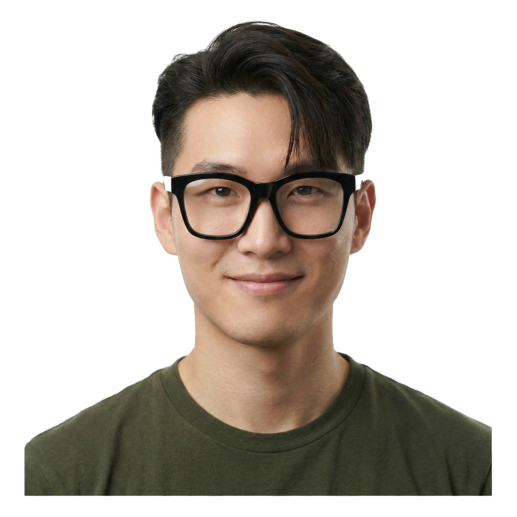 Lenstorm BC2259 Tortoiseshell Acetate Square Blue Light Blocking Eyeglass Frame