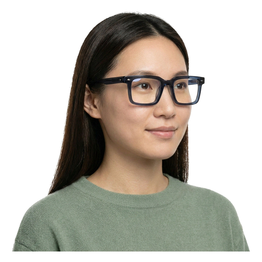 Lenstorm LS035611 Acetate Retro Classic Square Eyeglasses