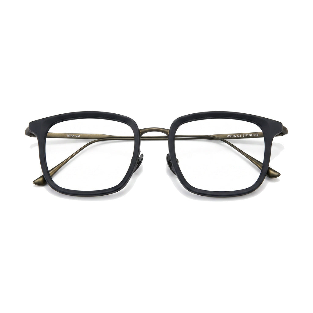 Lenstorm LS170132 Ultralight Retro Titanium Square Eyeglasses