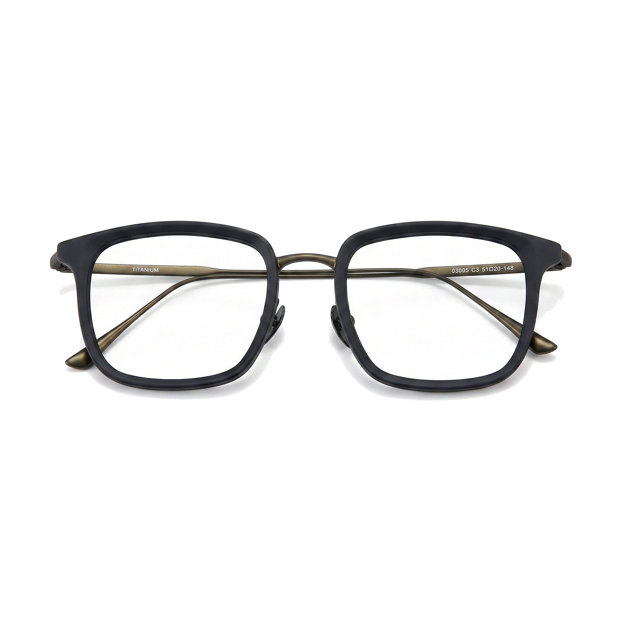 Lenstorm LS170132 Ultralight Retro Titanium Square Eyeglasses