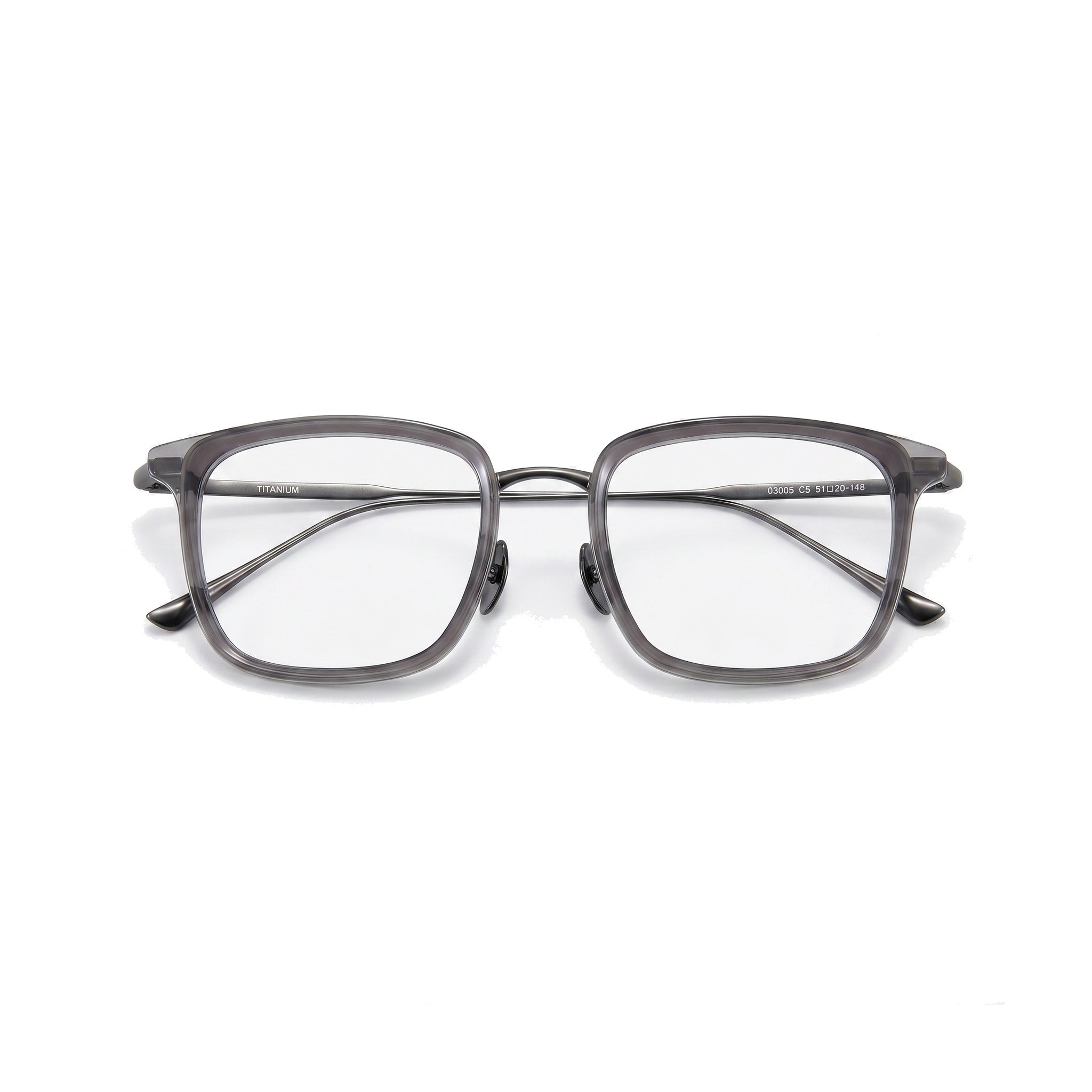 Lenstorm LS170132 Ultralight Retro Titanium Square Eyeglasses