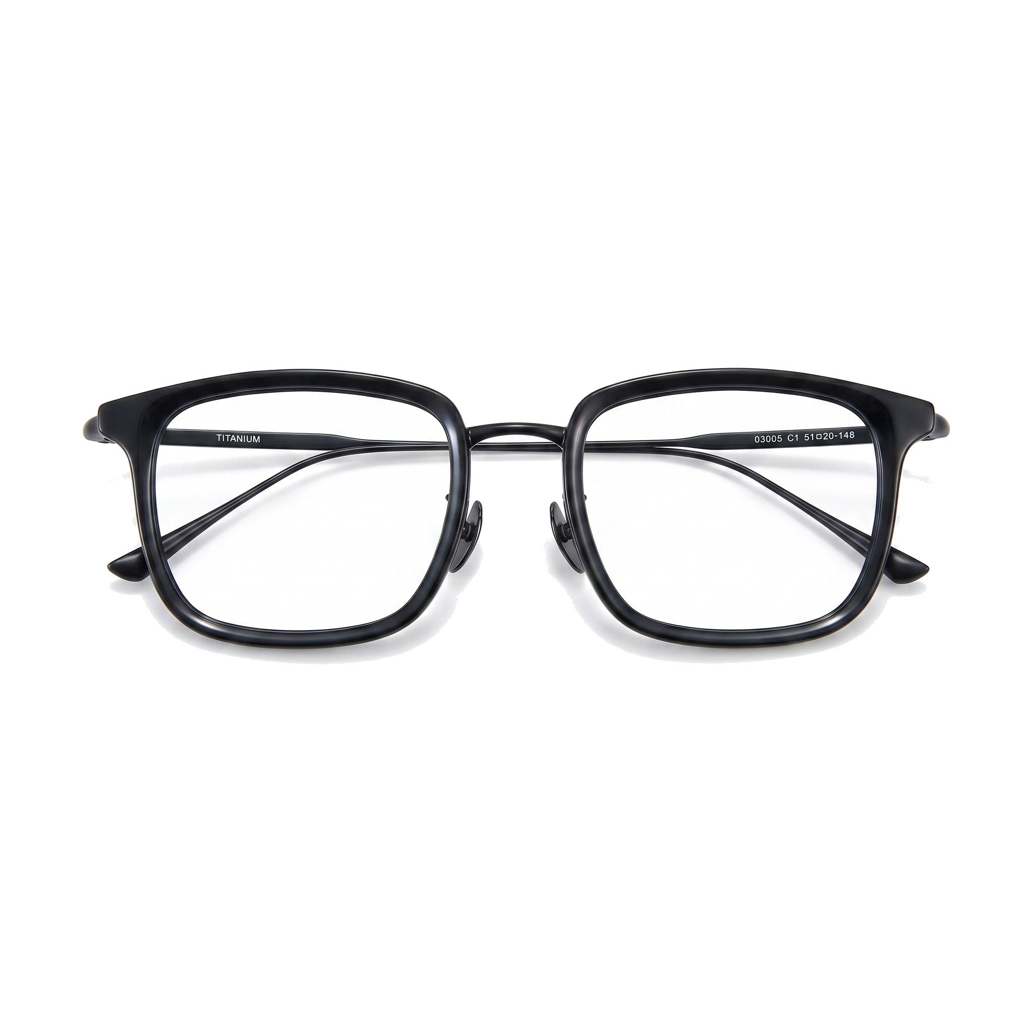 Lenstorm LS170132 Ultralight Retro Titanium Square Eyeglasses