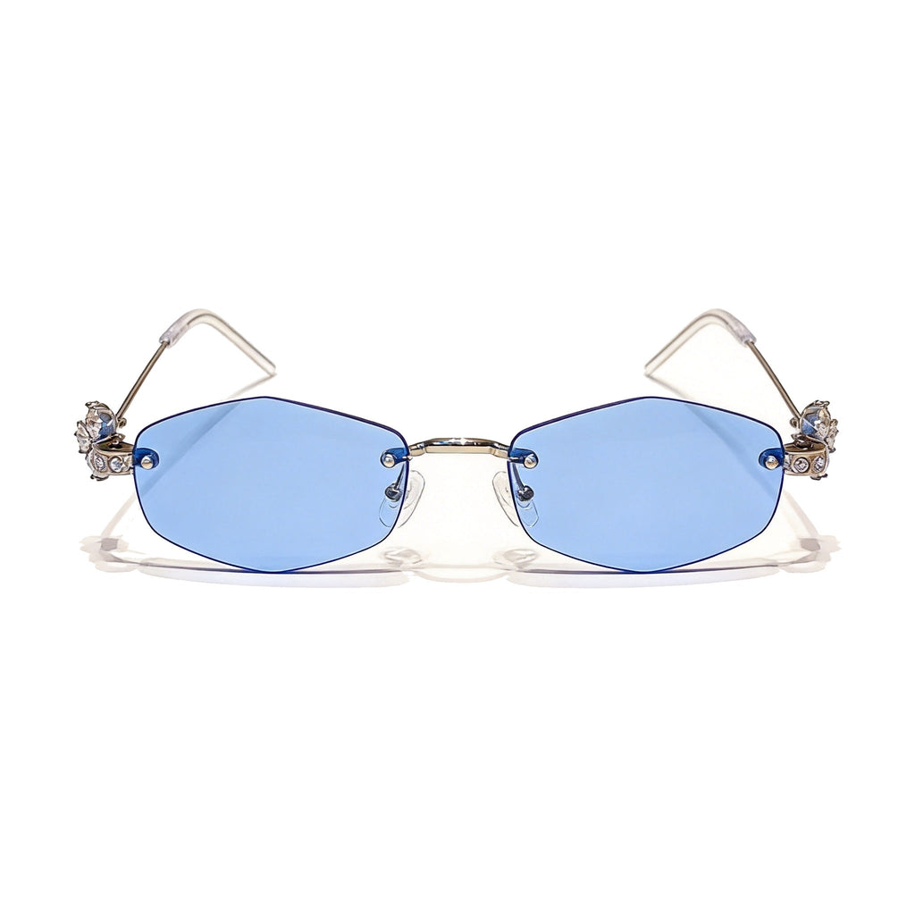 Lenstorm LS433317 Diamond - Accented Rimless Polygon Eyeglasses