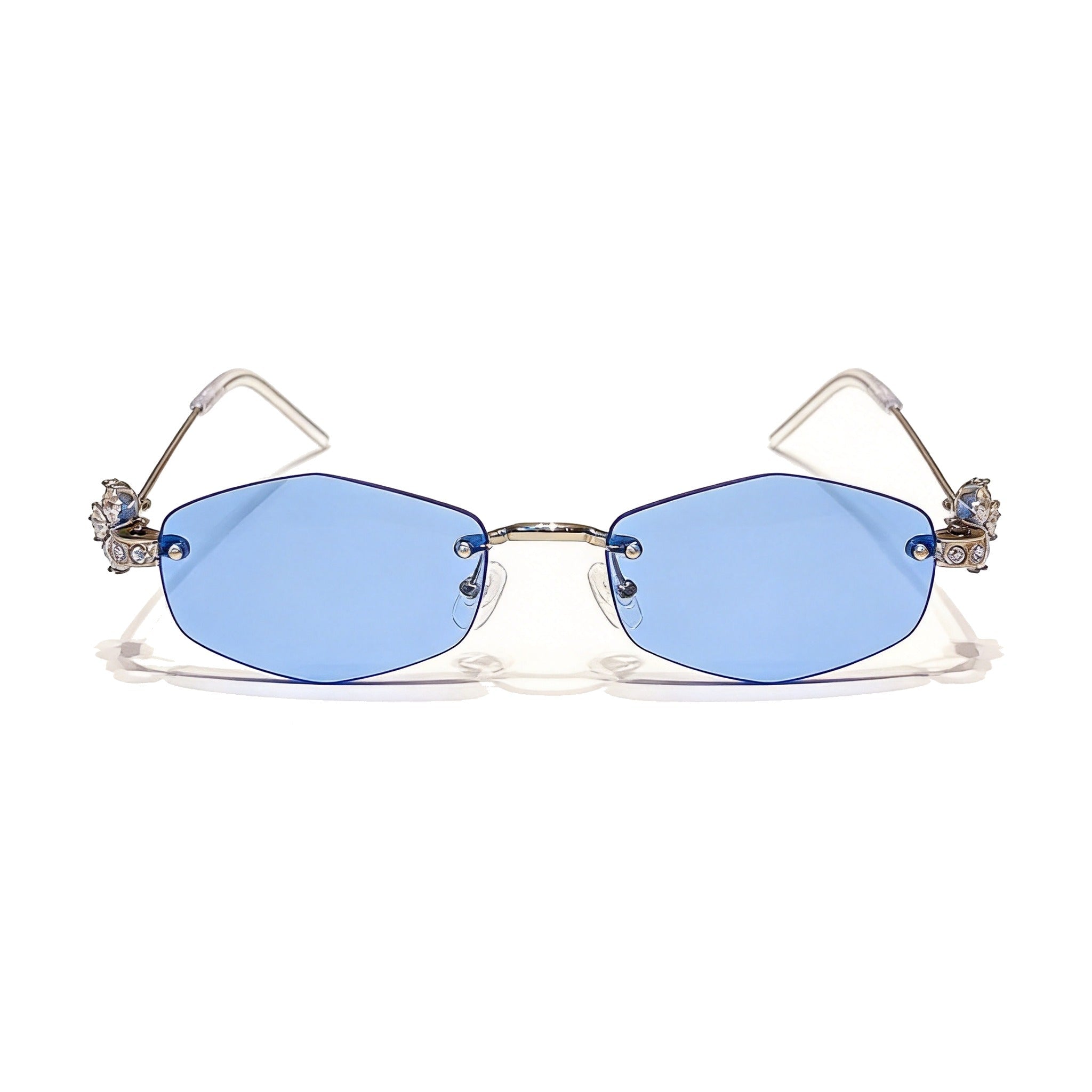 Lenstorm LS433317 Diamond - Accented Rimless Polygon Eyeglasses