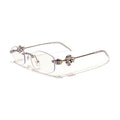 Lenstorm LS433317 Diamond - Accented Rimless Polygon Eyeglasses