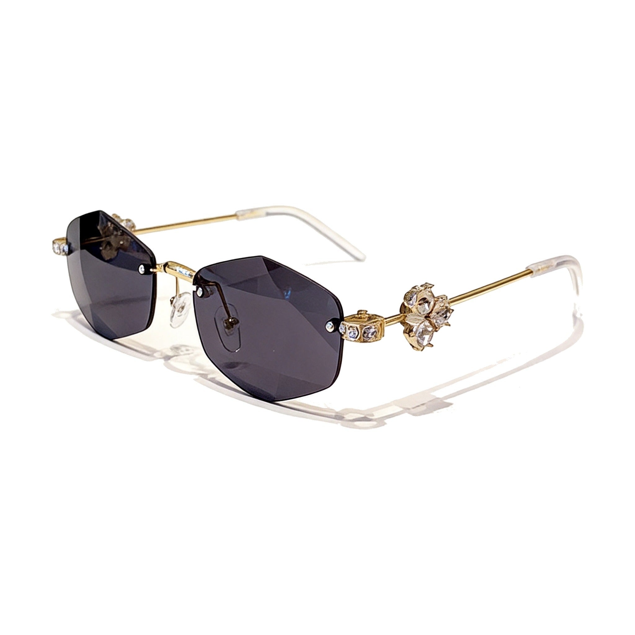 Lenstorm LS433317 Diamond - Accented Rimless Polygon Eyeglasses