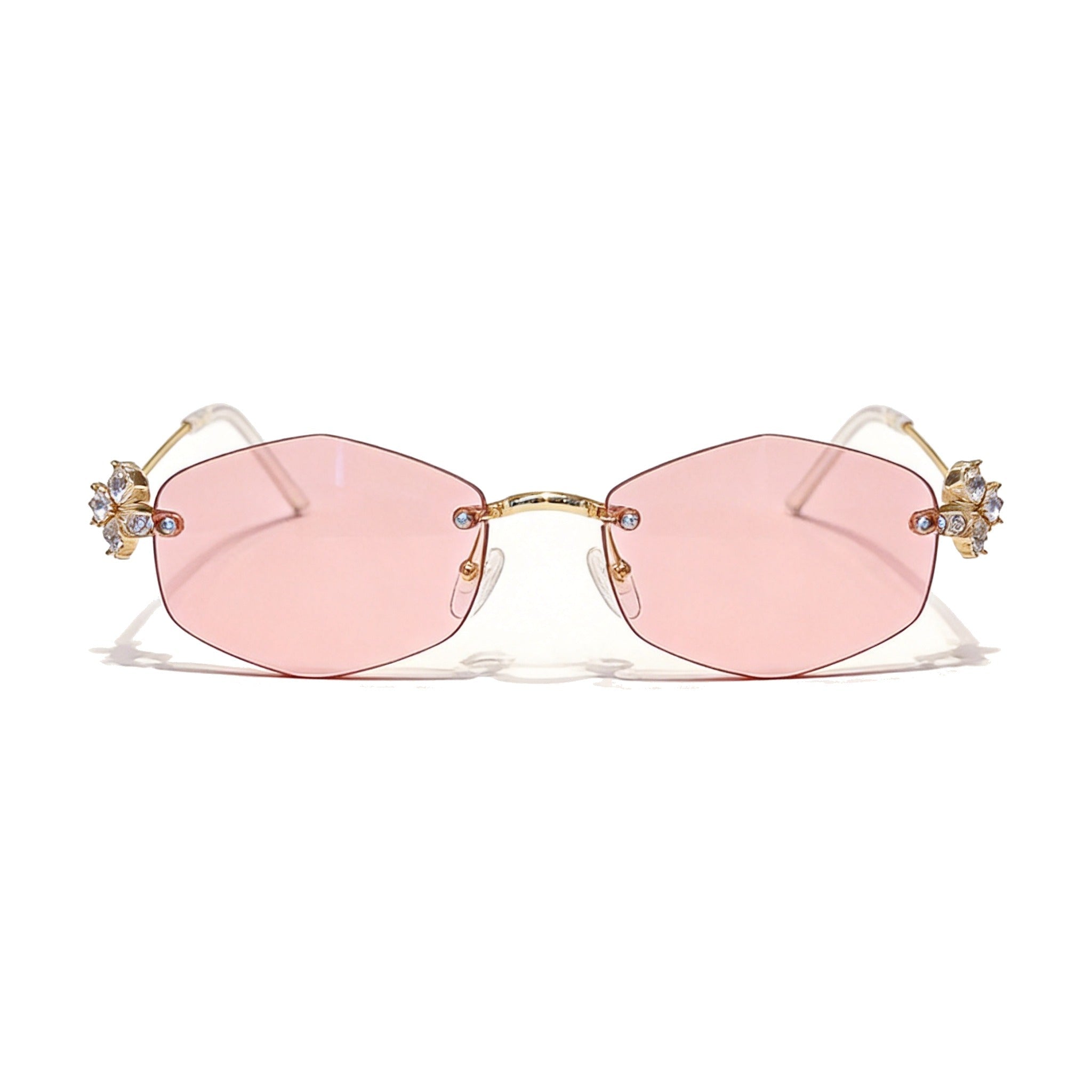 Lenstorm LS433317 Diamond - Accented Rimless Polygon Eyeglasses