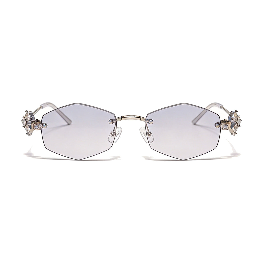 Lenstorm LS433317 Diamond - Accented Rimless Polygon Eyeglasses