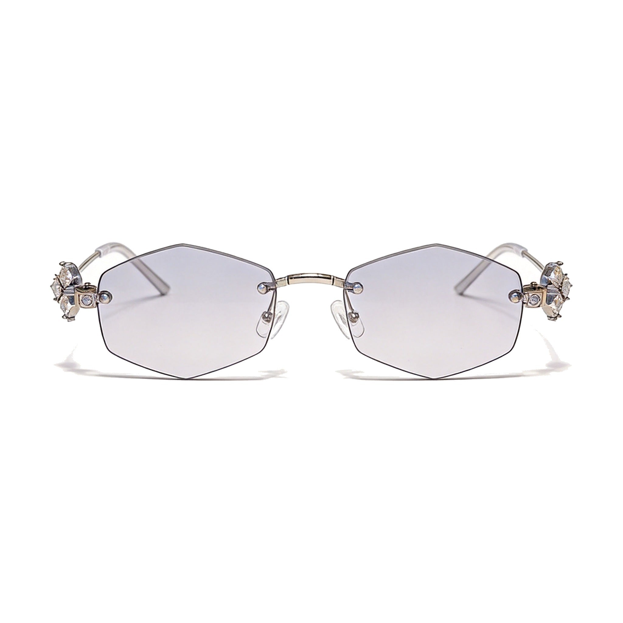 Lenstorm LS433317 Diamond - Accented Rimless Polygon Eyeglasses