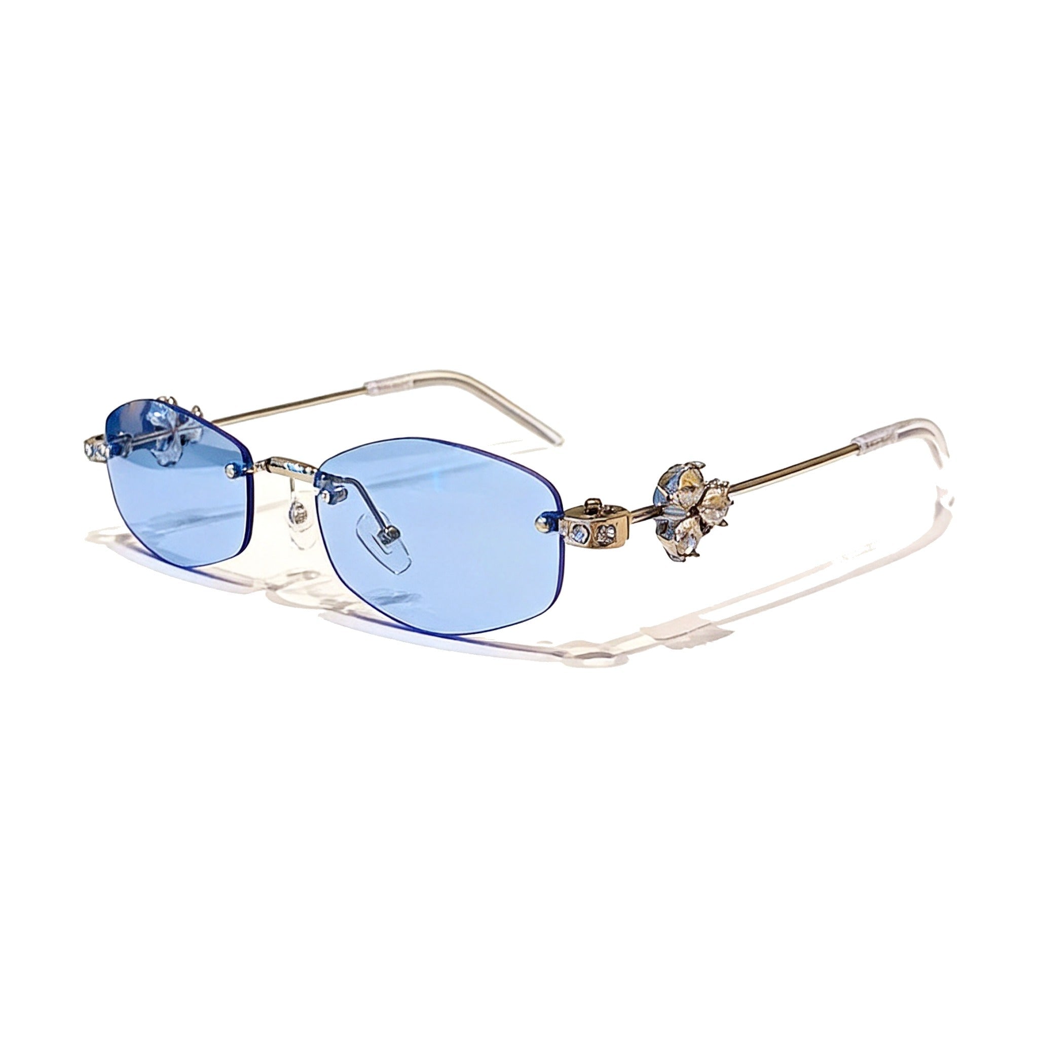 Lenstorm LS433317 Diamond - Accented Rimless Polygon Eyeglasses