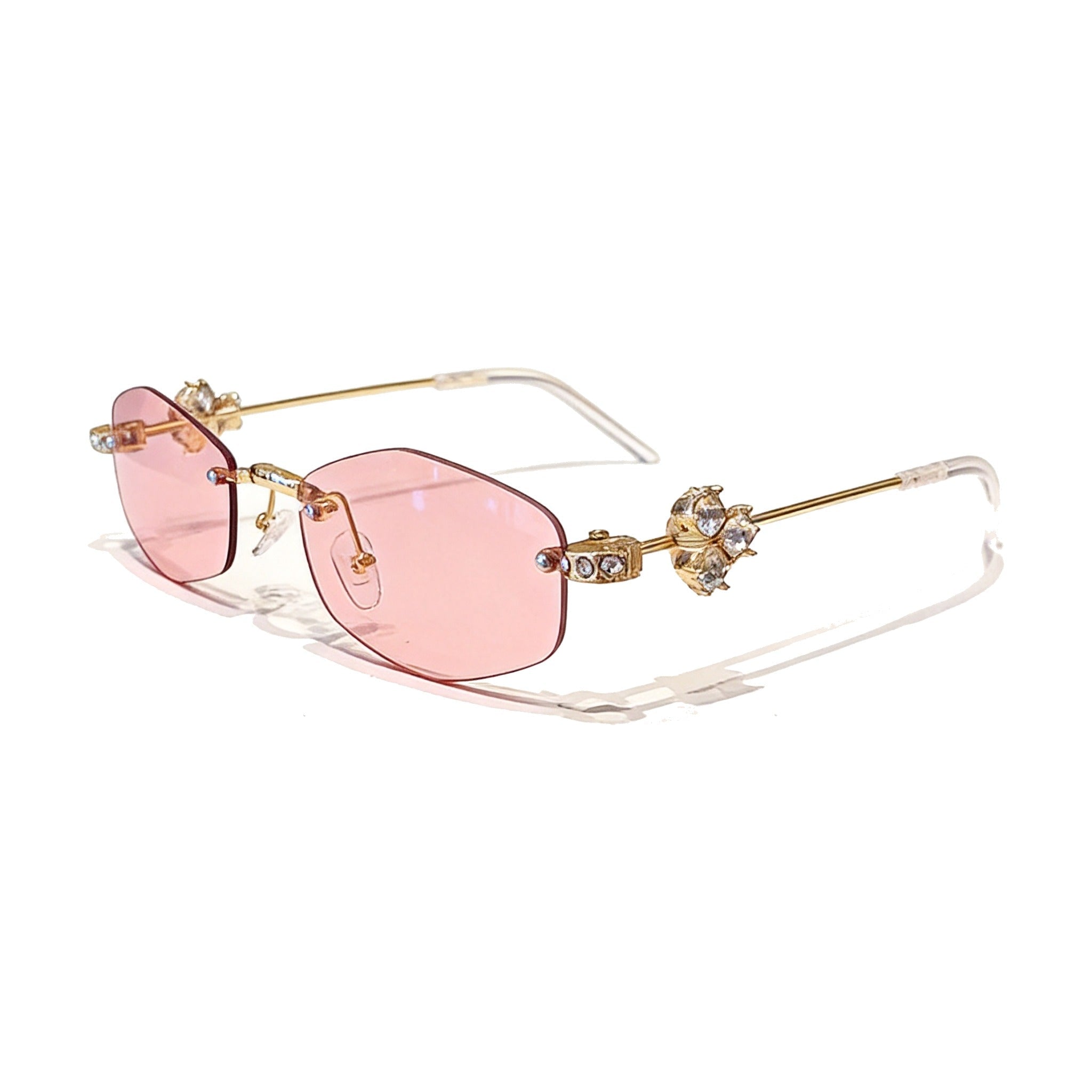 Lenstorm LS433317 Diamond - Accented Rimless Polygon Eyeglasses