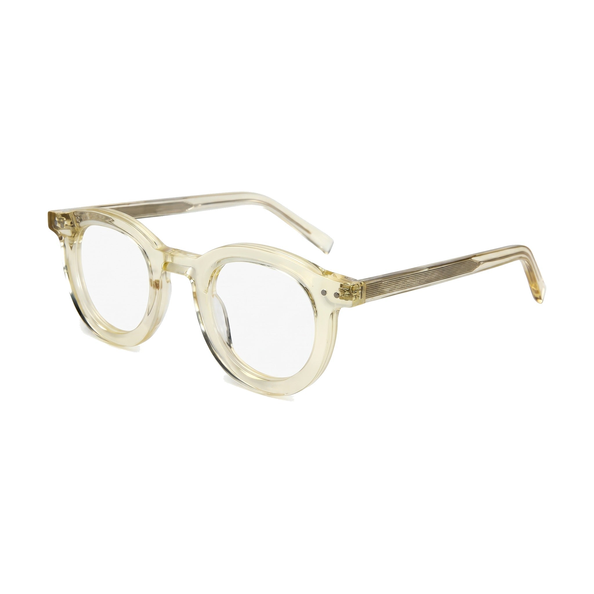 Lenstorm LS690332 Retro Rivet Acetate Round Eyeglasses