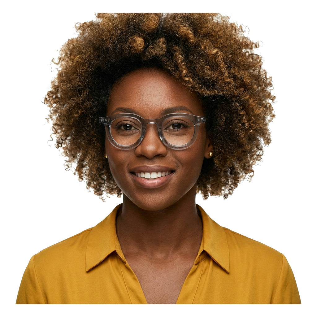 Lenstorm LS690332 Retro Rivet Acetate Round Eyeglasses