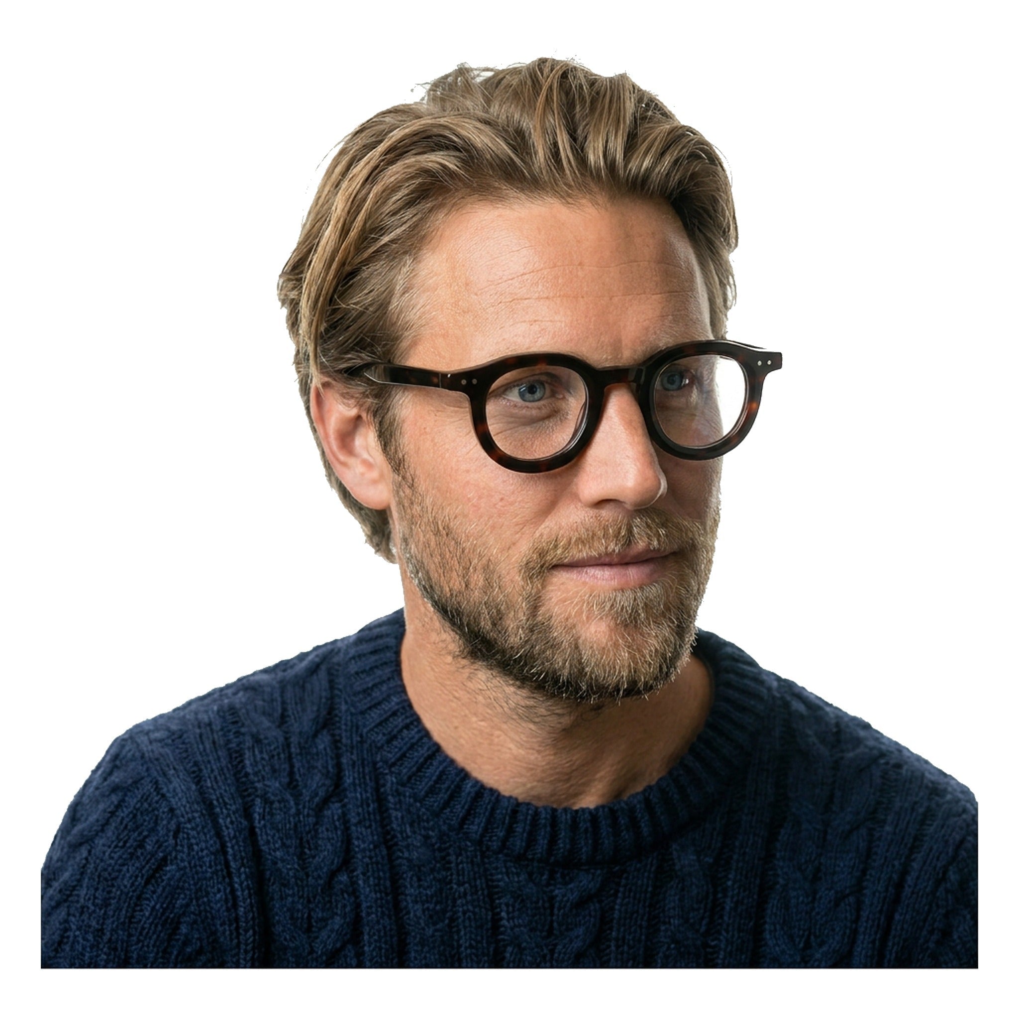 Lenstorm LS690332 Retro Rivet Acetate Round Eyeglasses