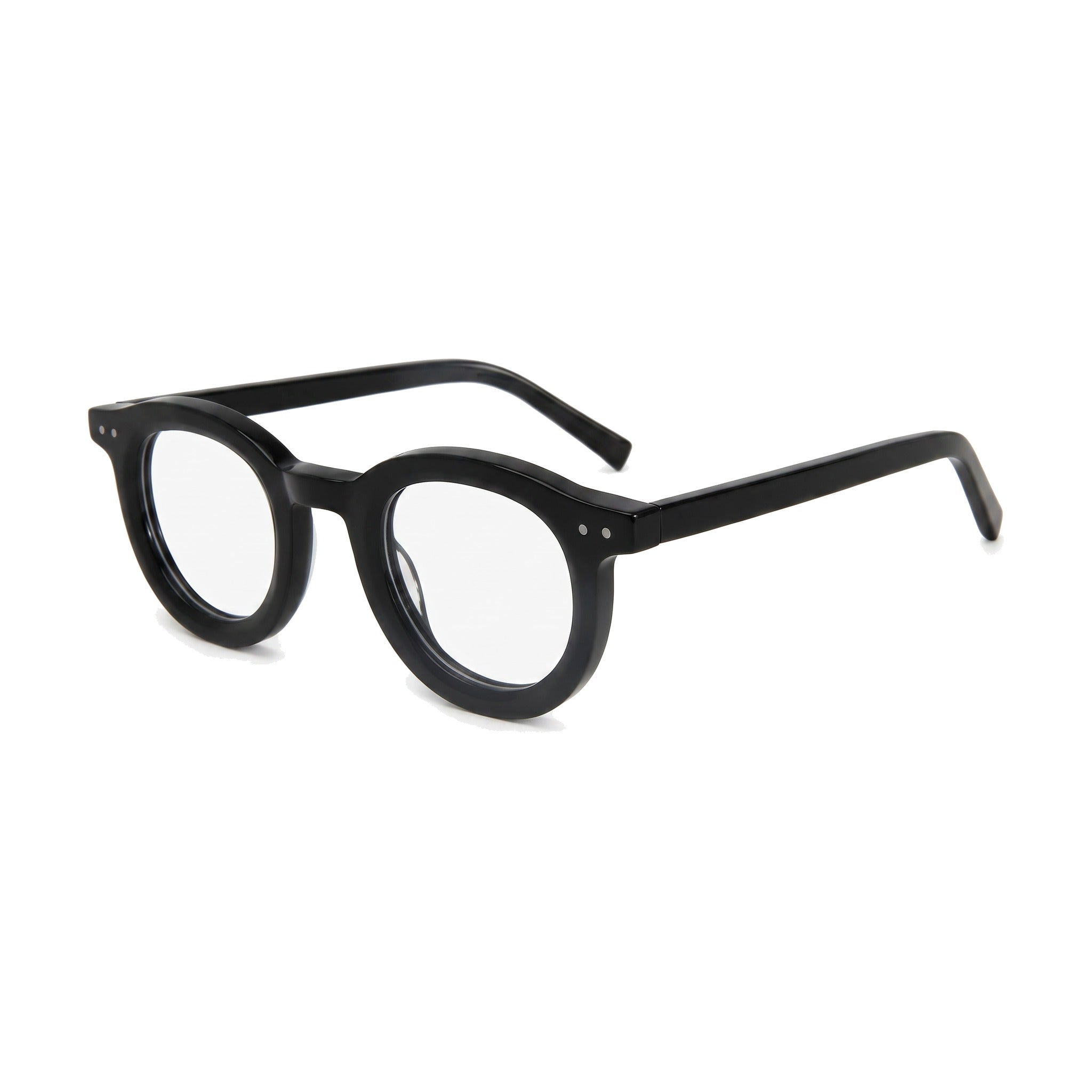 Lenstorm LS690332 Retro Rivet Acetate Round Eyeglasses