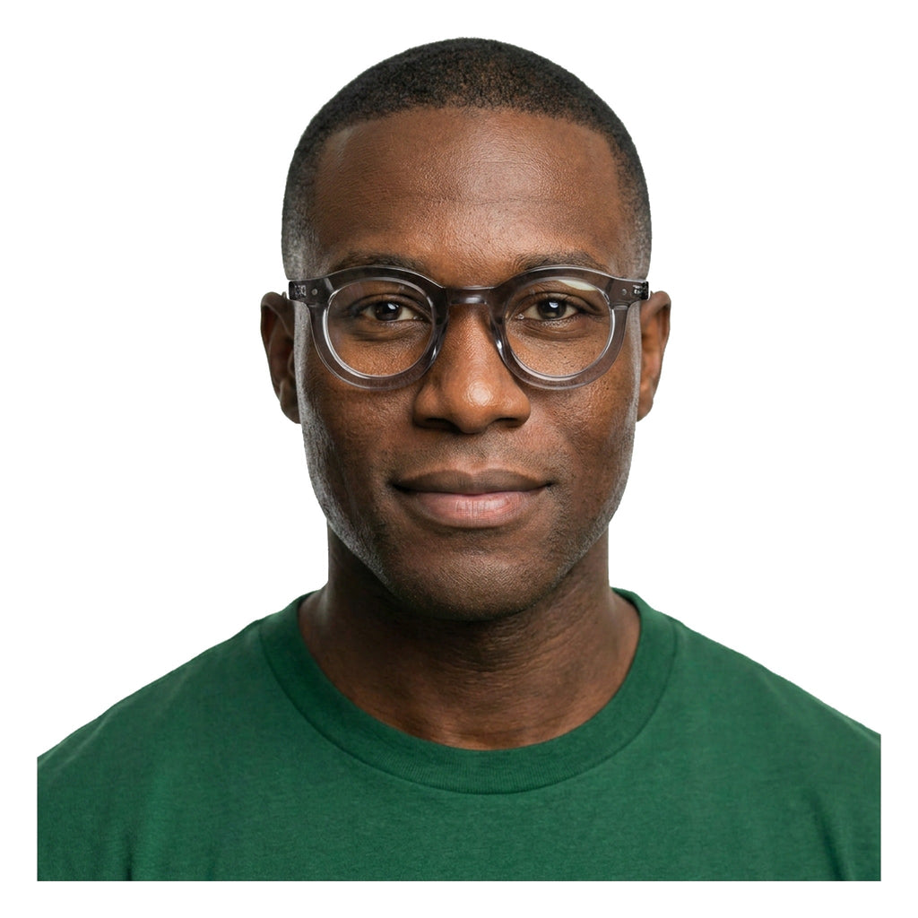 Lenstorm LS690332 Retro Rivet Acetate Round Eyeglasses