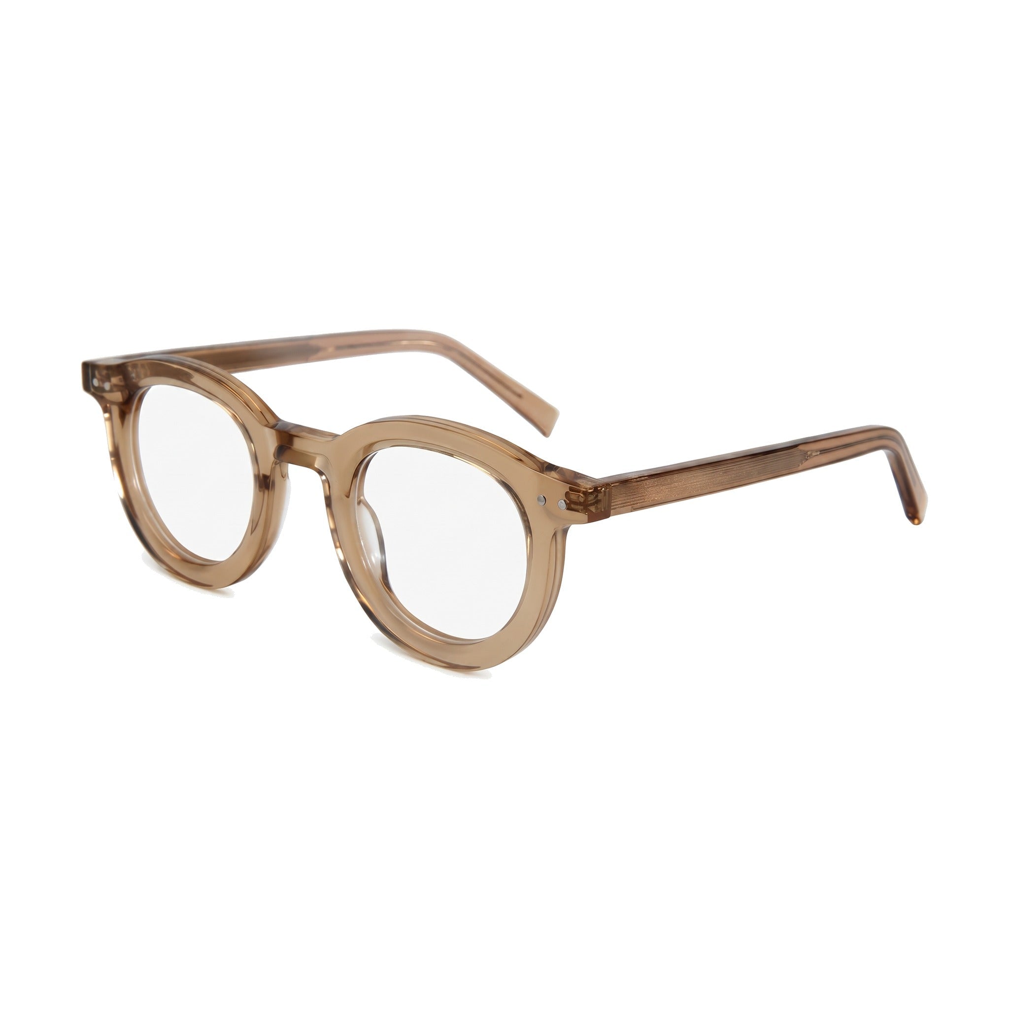 Lenstorm LS690332 Retro Rivet Acetate Round Eyeglasses