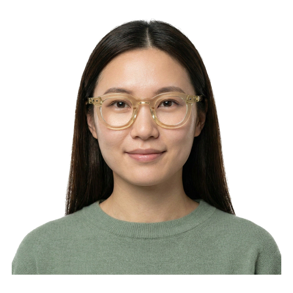 Lenstorm LS690332 Retro Rivet Acetate Round Eyeglasses