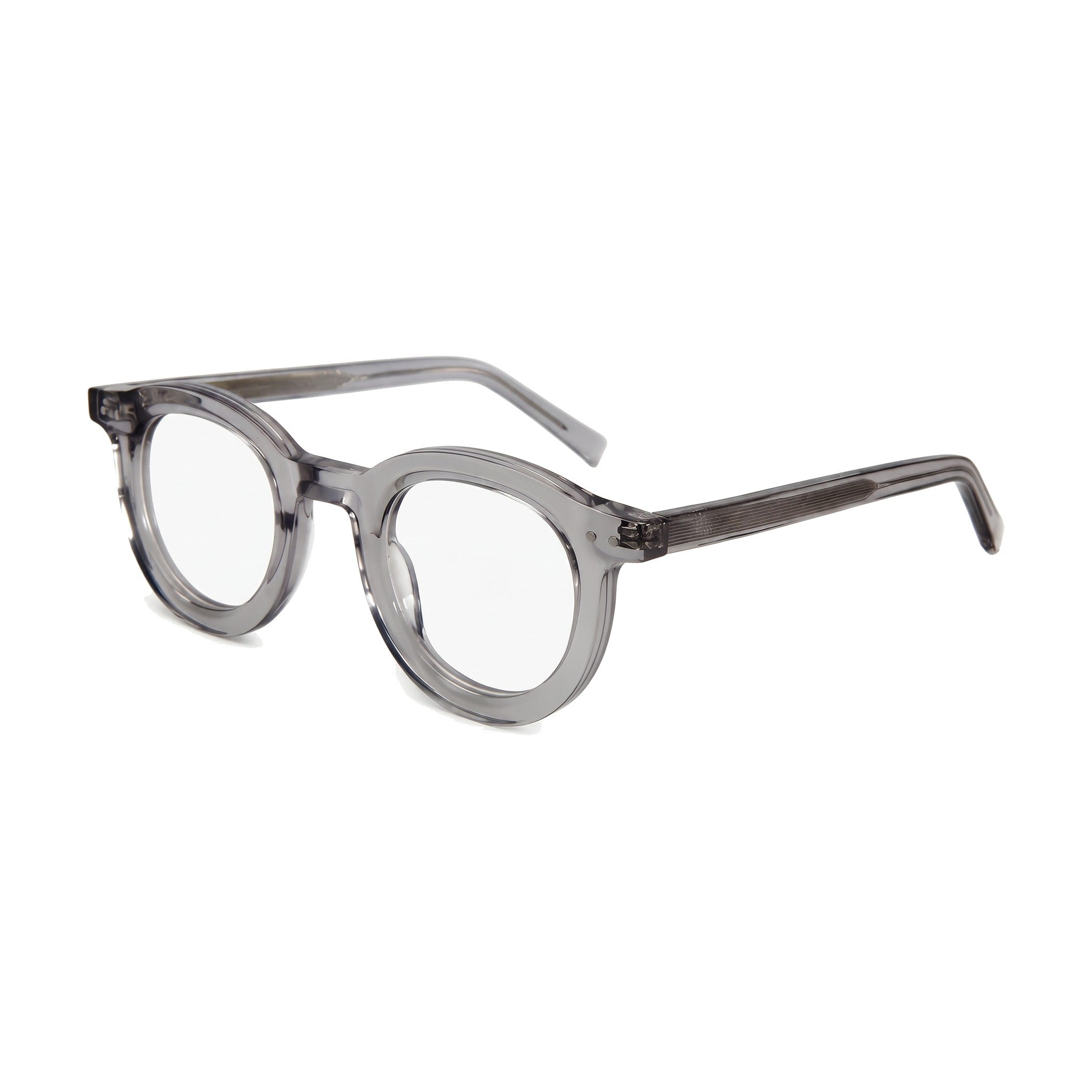 Lenstorm LS690332 Retro Rivet Acetate Round Eyeglasses
