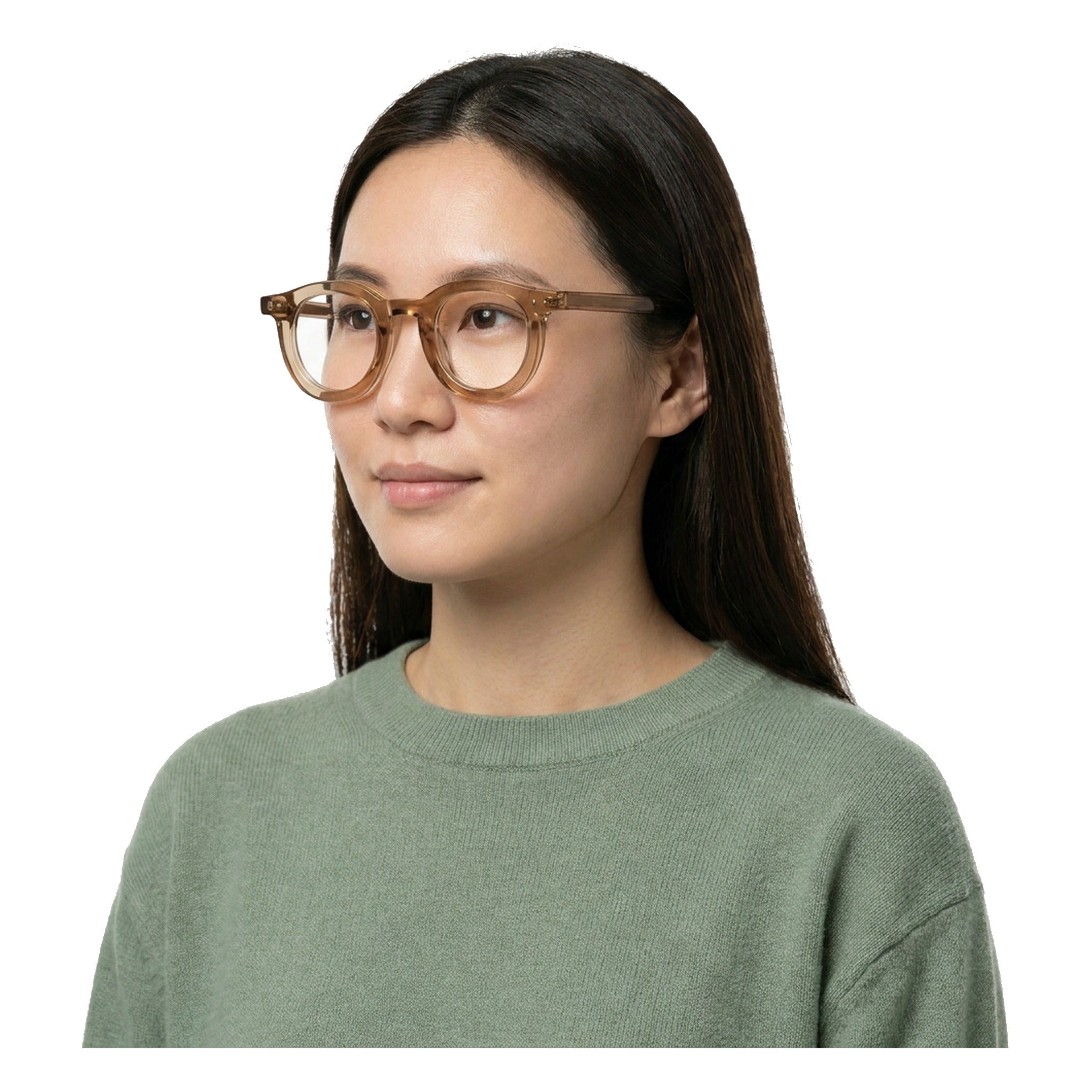 Lenstorm LS690332 Retro Rivet Acetate Round Eyeglasses