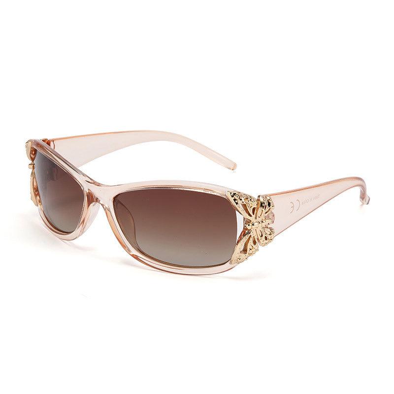 Lenstorm T1017 Butterfly Decor Y2K Women's Polarized Sunglasses