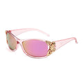 Lenstorm T1017 Butterfly Decor Y2K Women's Polarized Sunglasses