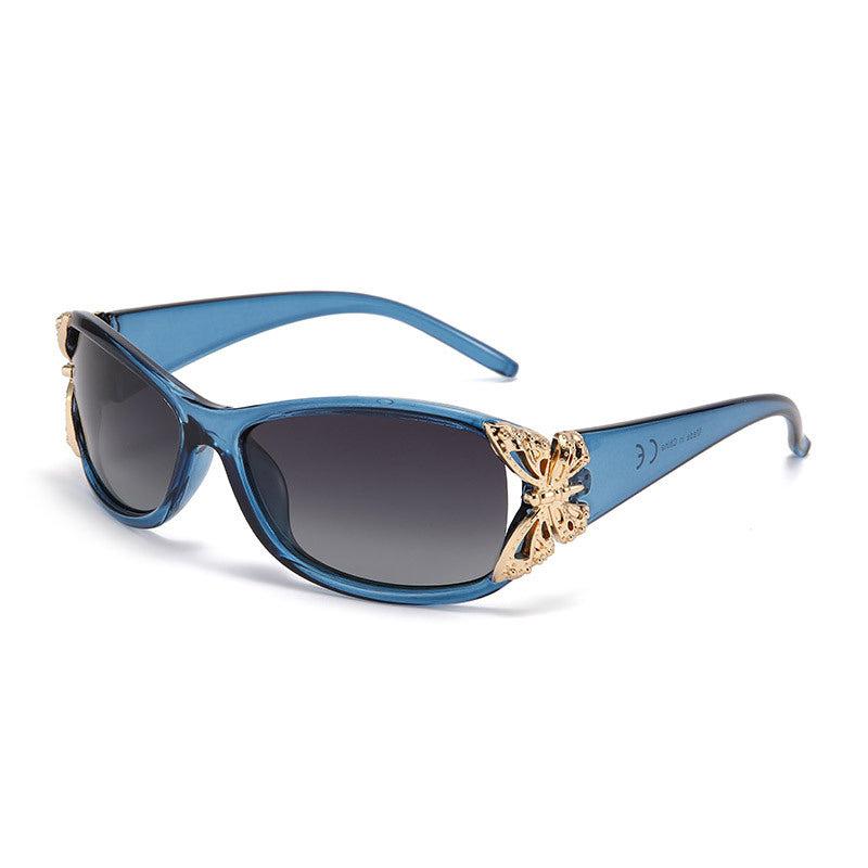 Lenstorm T1017 Butterfly Decor Y2K Women's Polarized Sunglasses