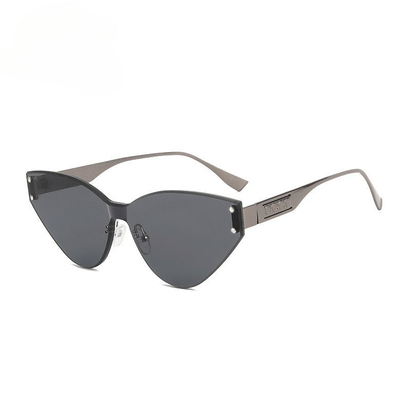 Lenstorm T1161 Frameless Color - Block Cat Eye Sunglasses