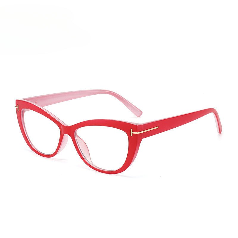 Lenstorm T1238 Blue Light Blocking T - Shaped Cat Eye Glasses
