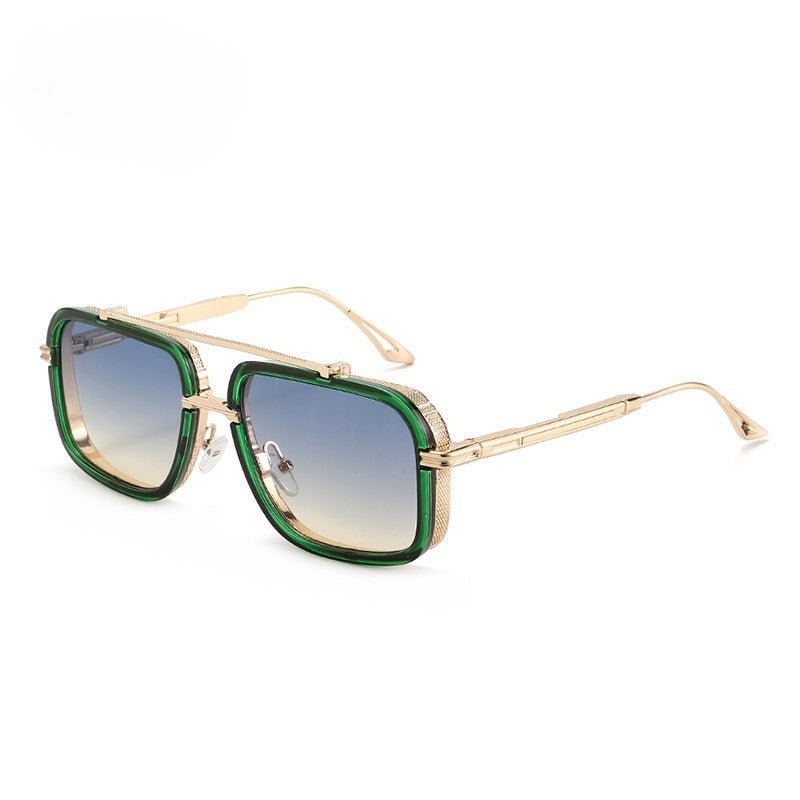Lenstorm T1489 Metal Double - Bridge Rimless Square Trendy Street Style Sunglasses